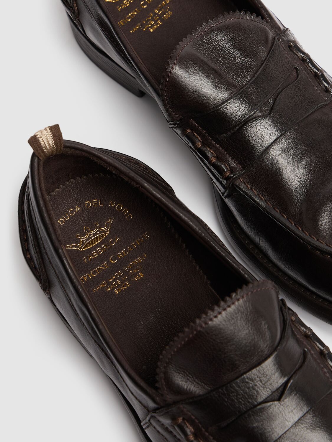 Shop Officine Creative Chronicle Leather Loafers In Ebony