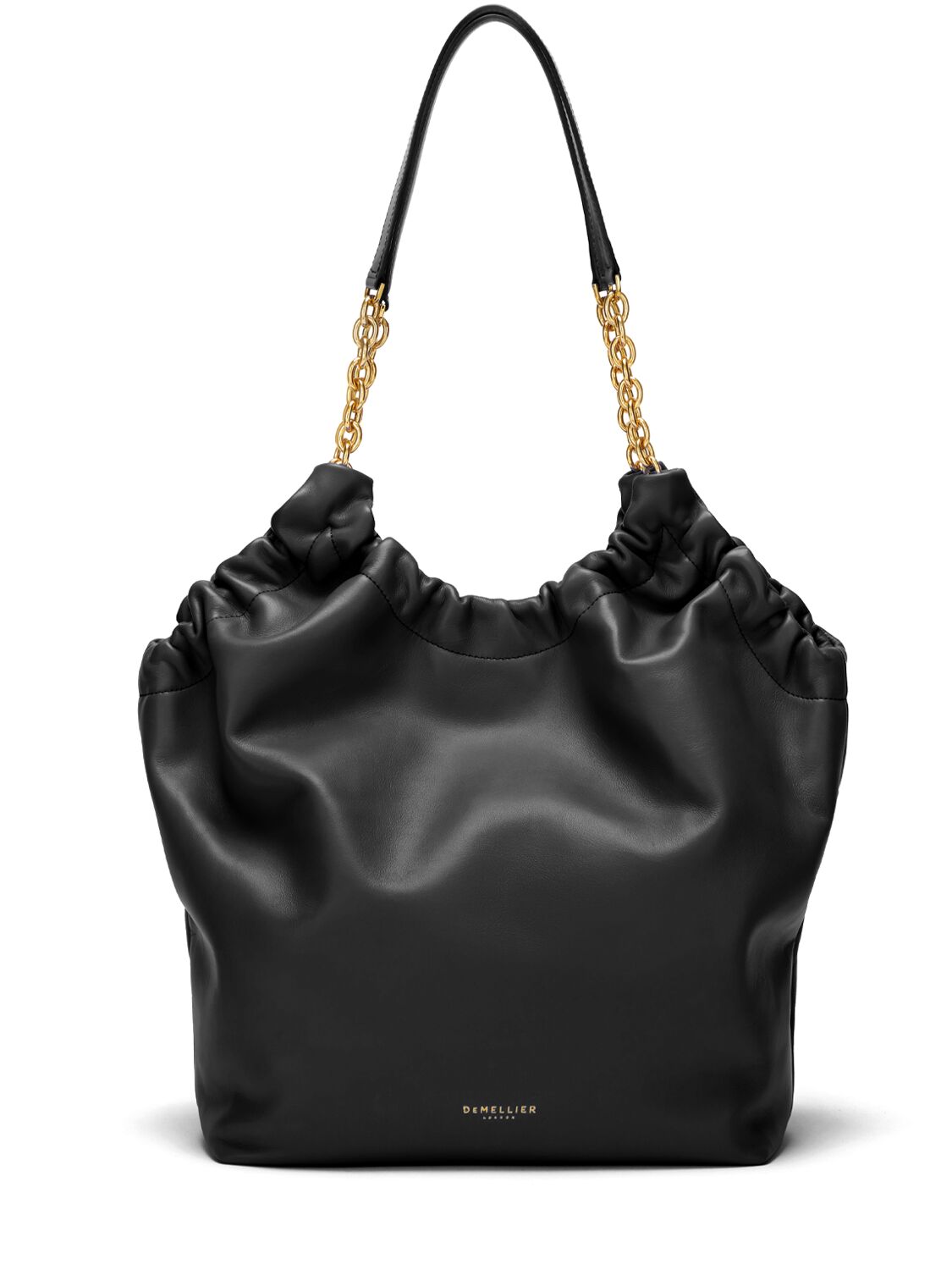 Demellier Miami Smooth Leather Tote Bag In Black