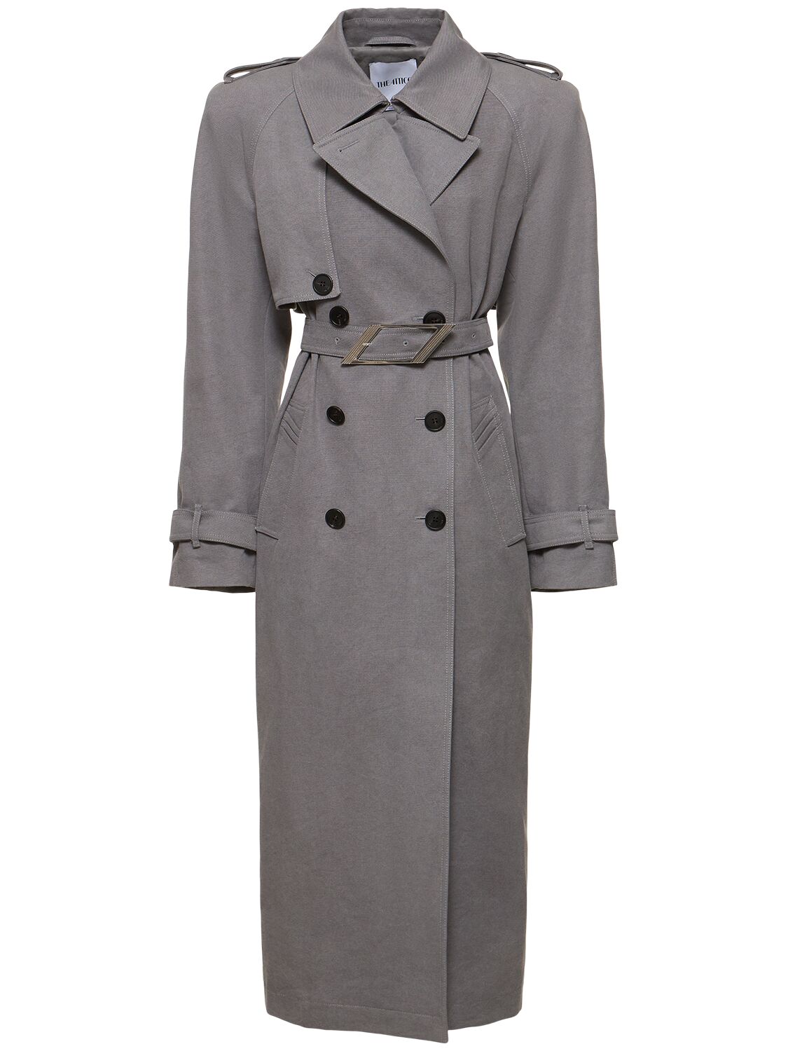 ATTICO BELTED LONG TRENCH COAT 