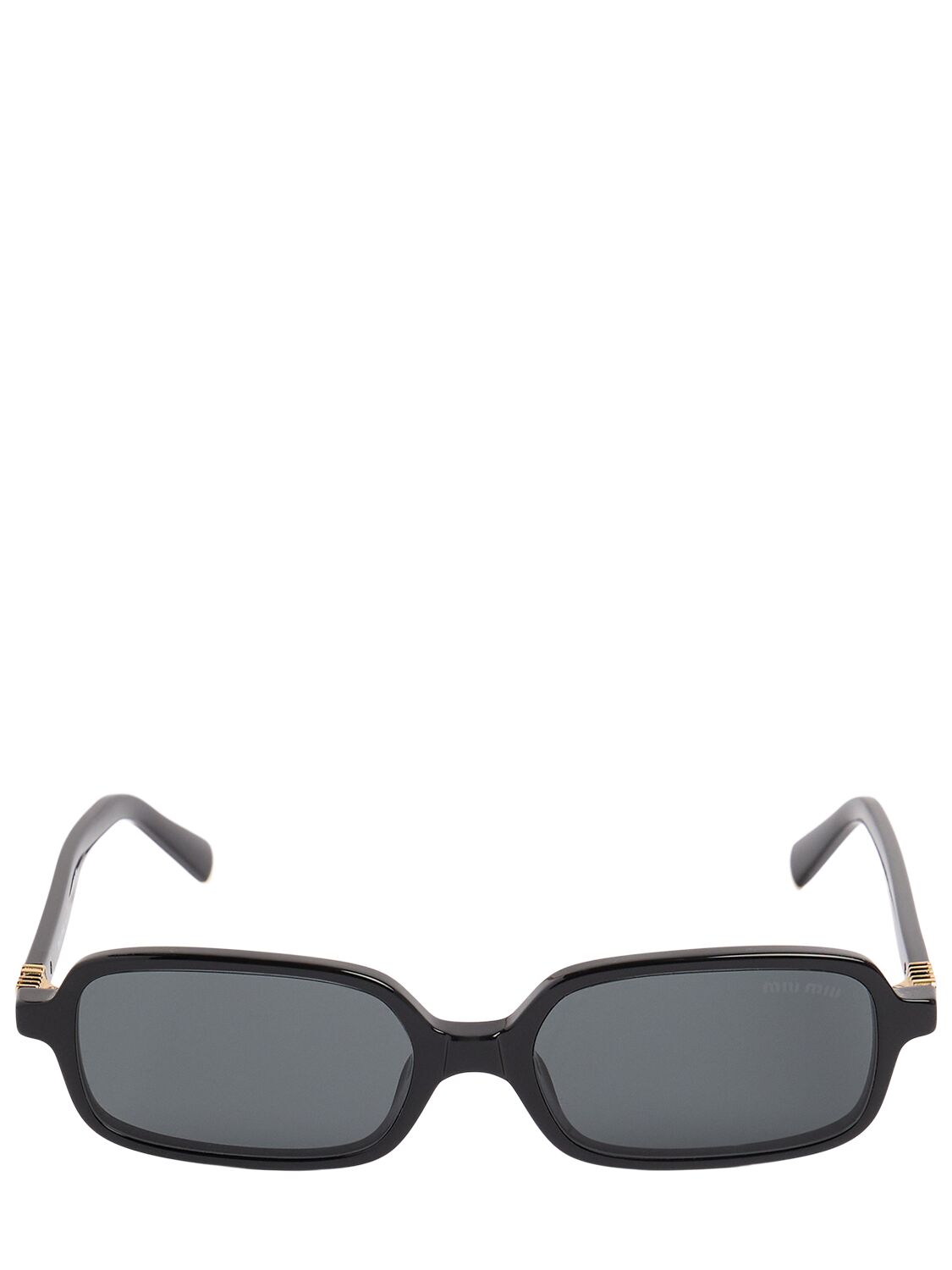 Miu Miu Square Acetate Sunglasses In Black
