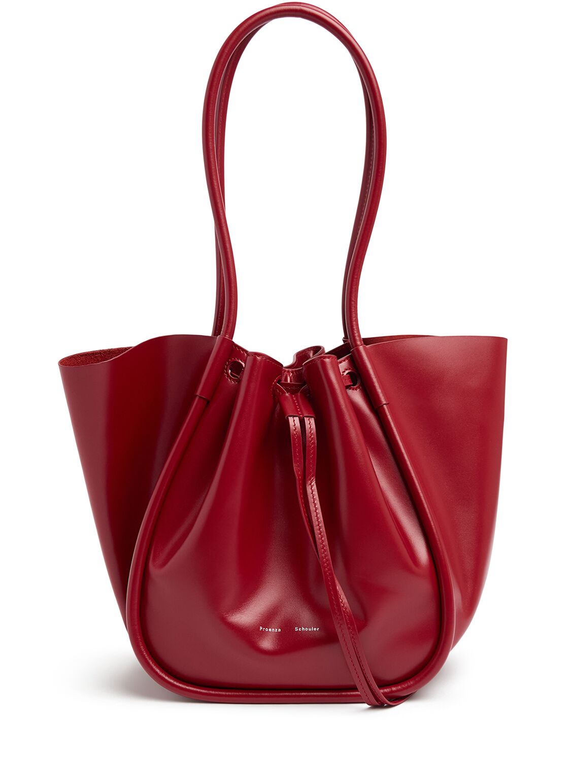 PROENZA SCHOULER LARGE RUCHED SOFT SHINY LEATHER TOTE BAG