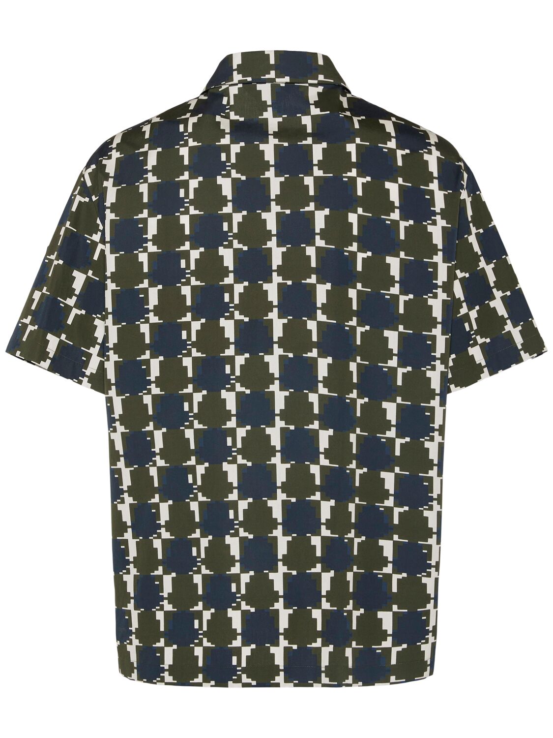 Shop Moncler Printed Cotton Poplin Shirt In Multicolor