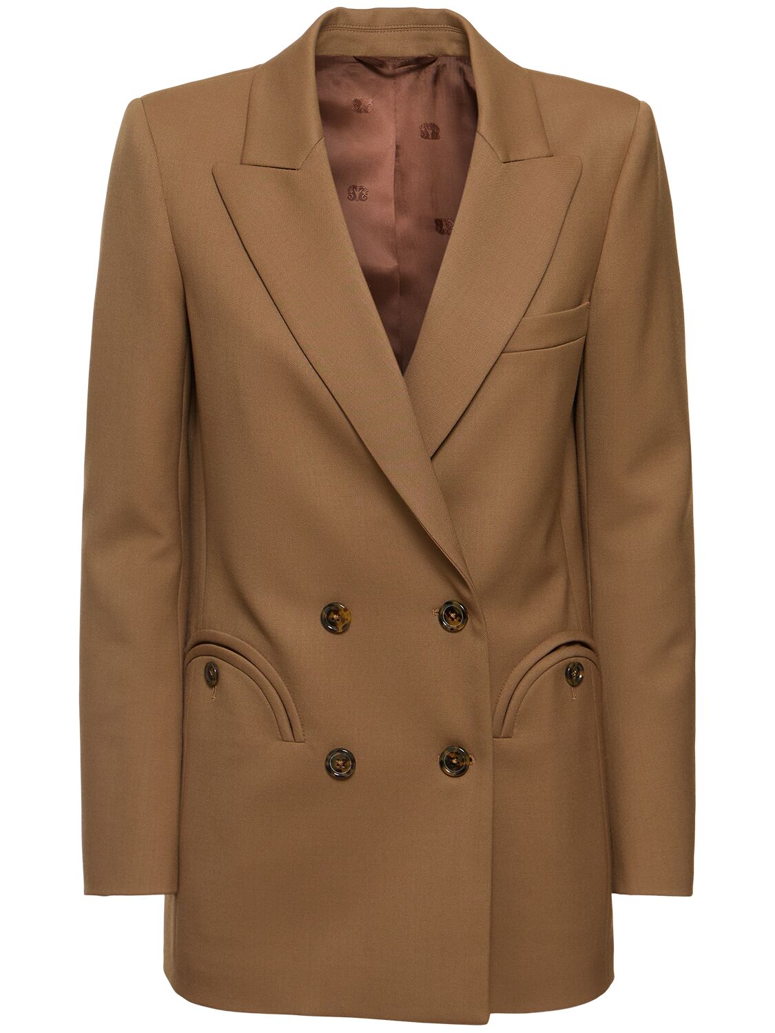 Blazé Milano Jay Everyday Wool Blend Jacket In Brown