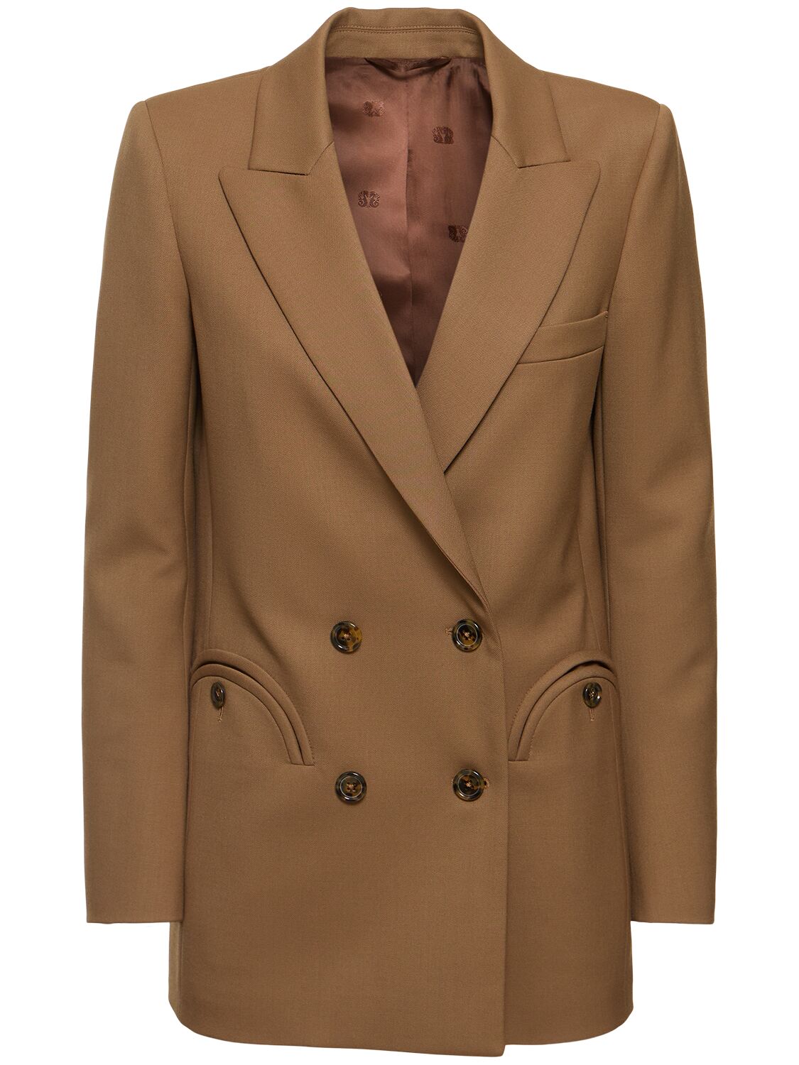 Blazé Milano Jay Everyday Wool Blend Jacket In Camel