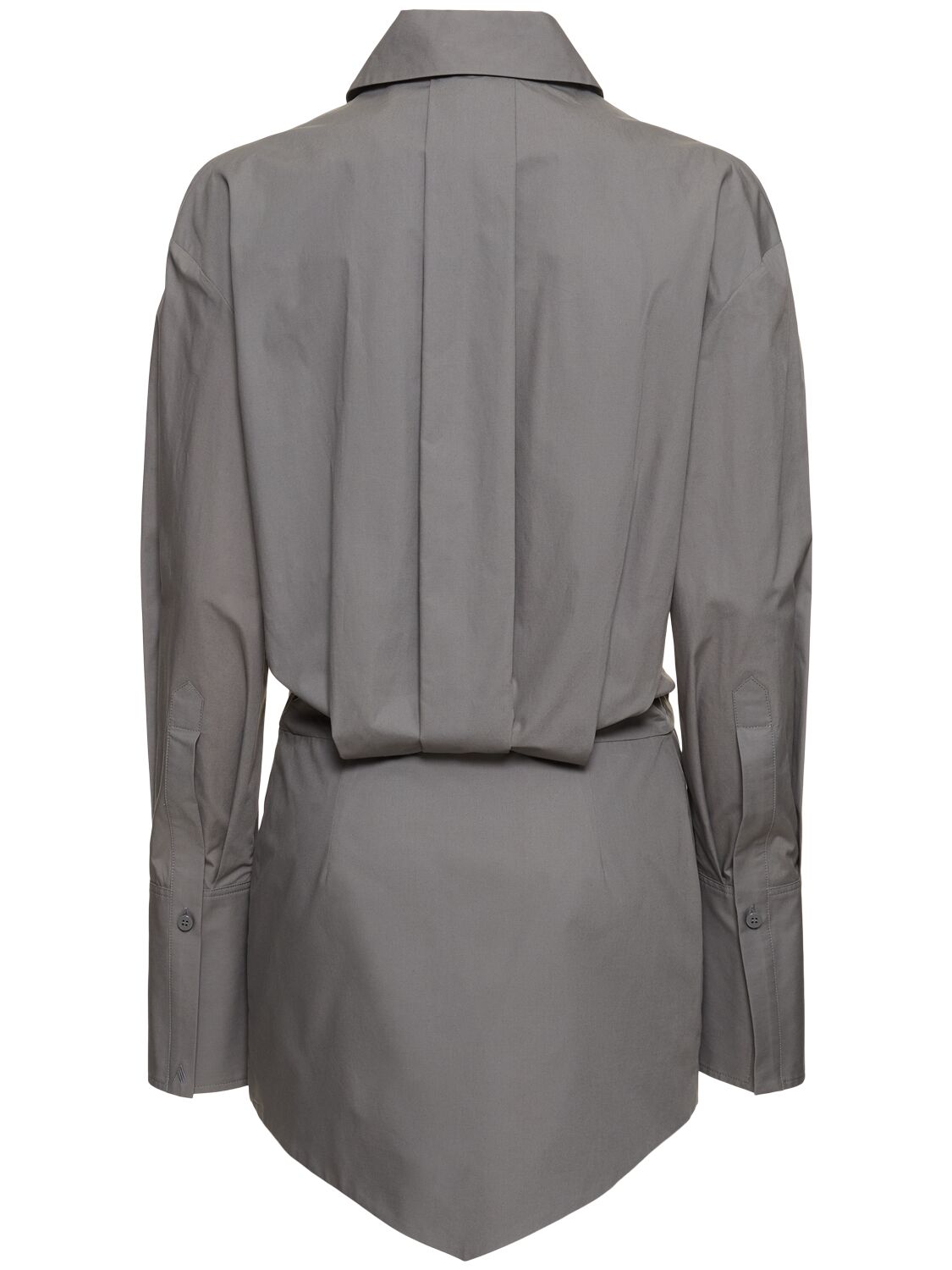 Attico Silvye Shirt Minidress In 灰色