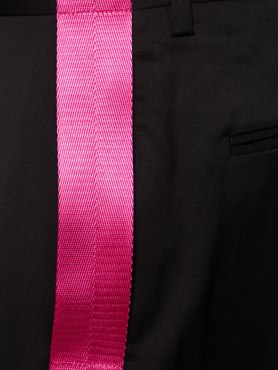 Helmut Lang Seatbelt Wool Pants In Black