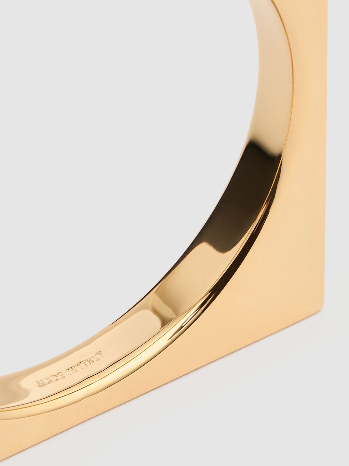 Shop Jacquemus Le Bracelet Carré Bangle Bracelet In Light Gold