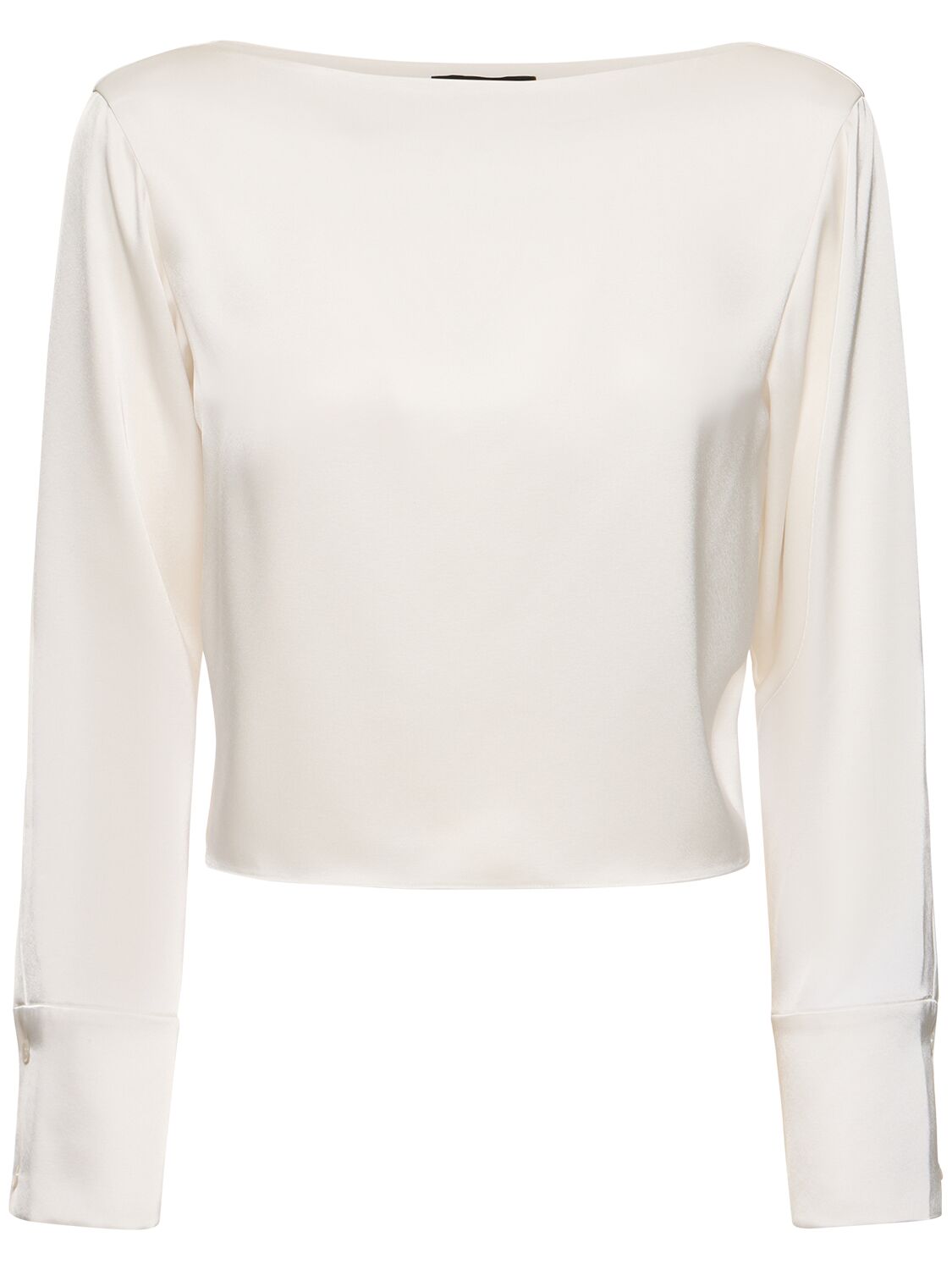 Theory Boatneck Long Sleeve Top In White