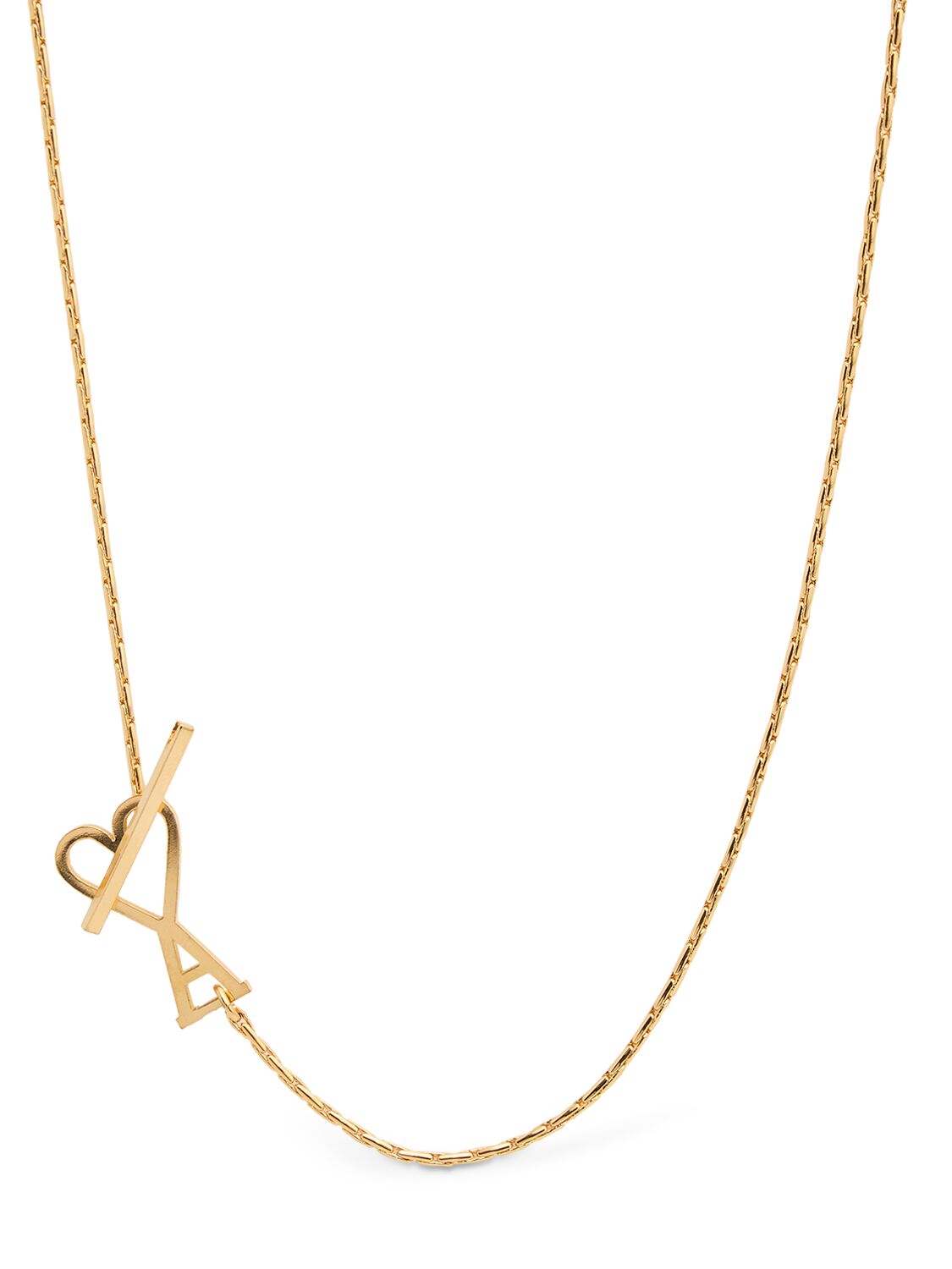 Ami Alexandre Mattiussi Adc Pendant Chain Necklace In Gold