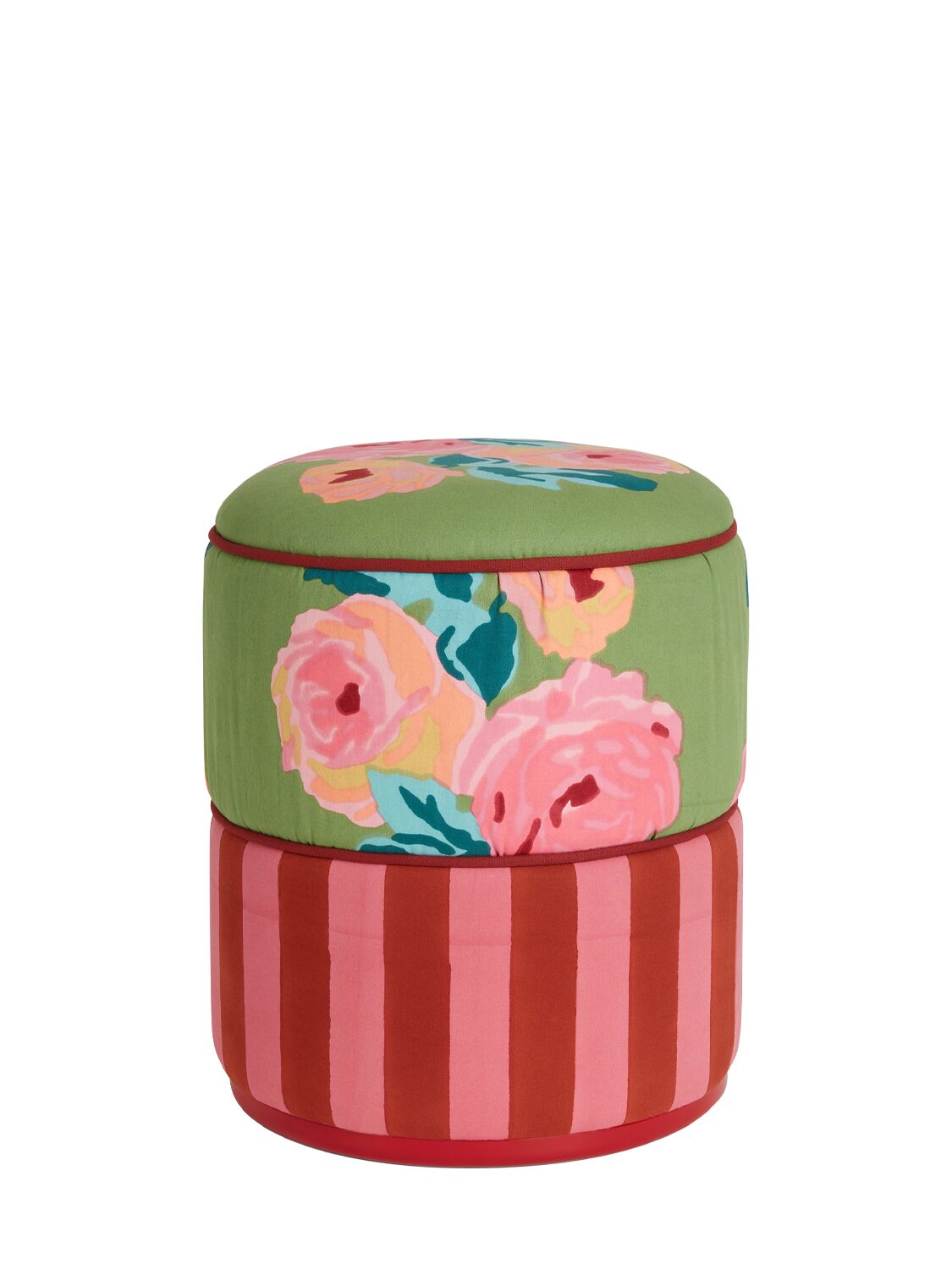 Lisa Corti Nizam Striped Pouf In Multicolor