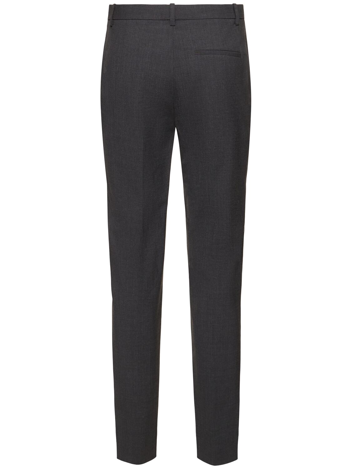 Shop Theory Treeca Straight Stretch Wool Pants In Grey