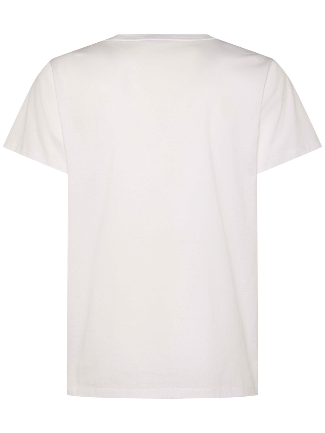 Shop Moncler Double Logo Cotton T-shirt In White