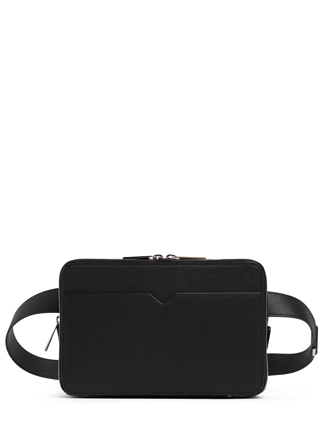 Valextra Leather Belt Bag In Black