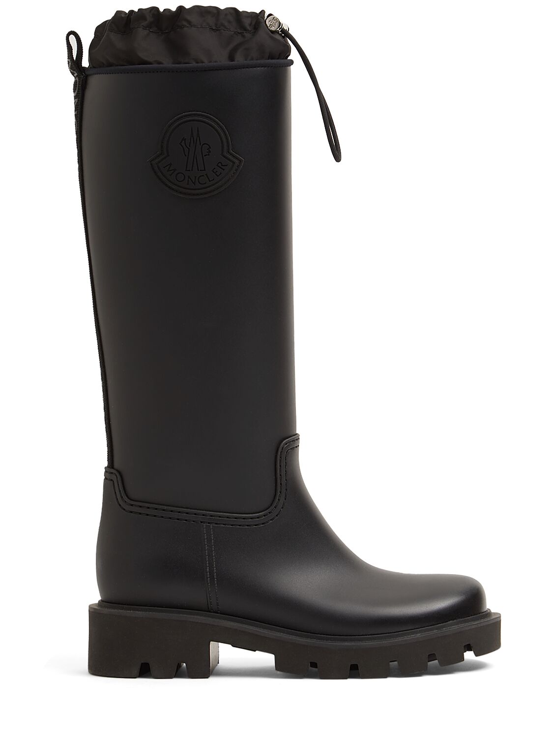 Moncler Kickstream High Rubber Rain Boots In Black
