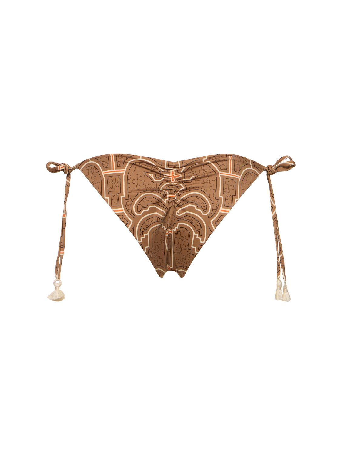 Shop Johanna Ortiz Palms Nado Sagrado Bikini Bottoms In Brown/beige