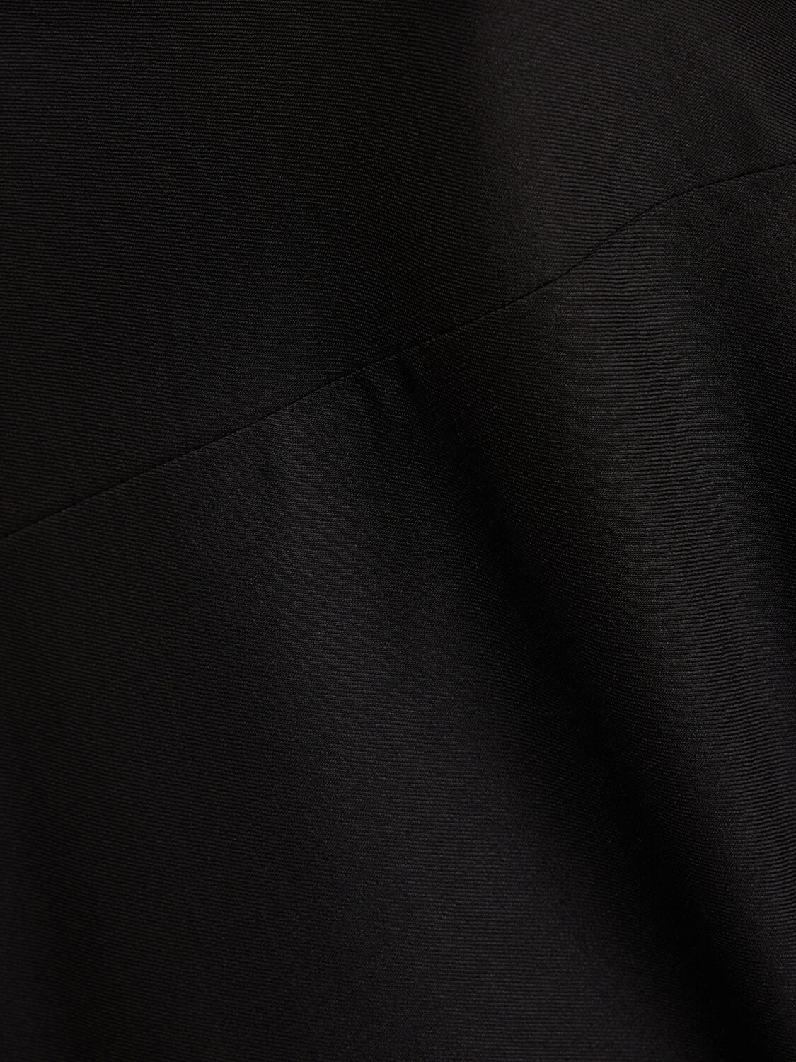 Helmut Lang Fitted Evening Dress With Scarf Hem Design In Black