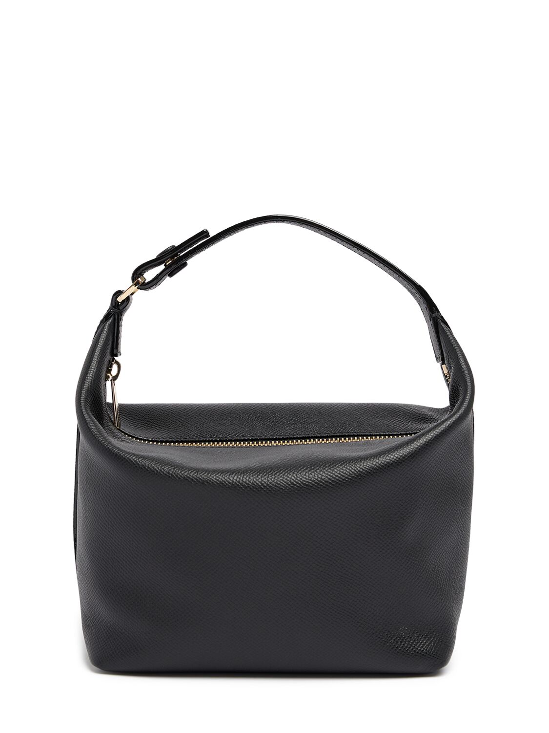 Valextra Mochi Leather Top Handle Bag In Black