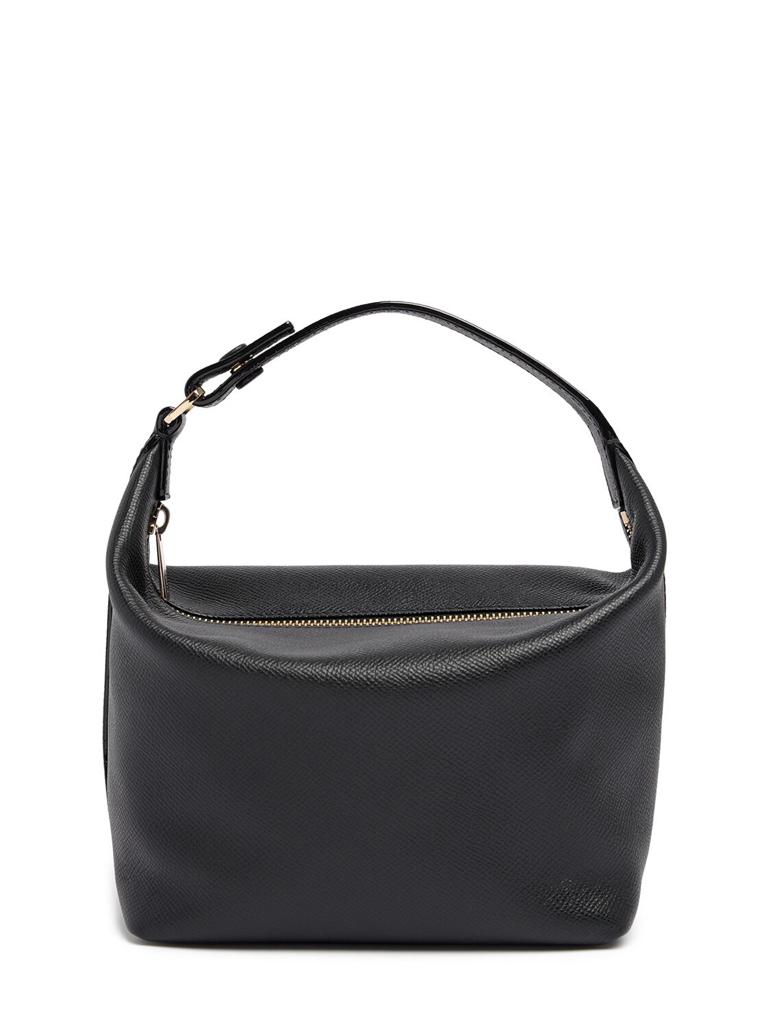 Shop Valextra Mochi Leather Top Handle Bag In Black