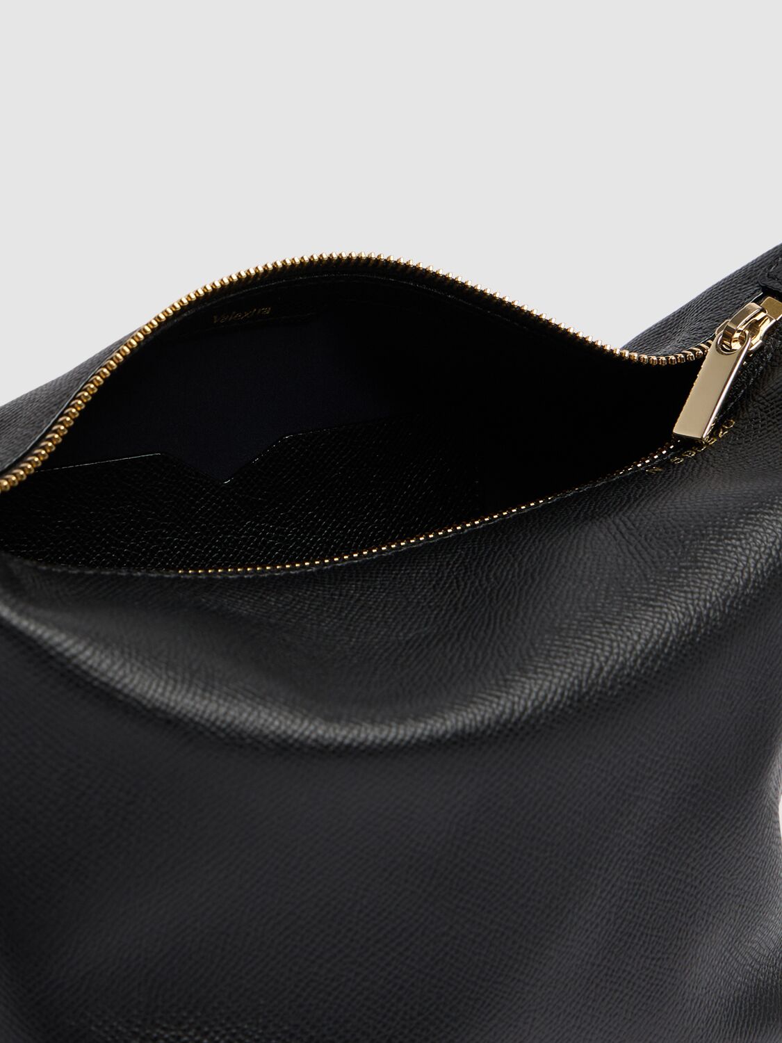 Shop Valextra Mochi Leather Top Handle Bag In Black