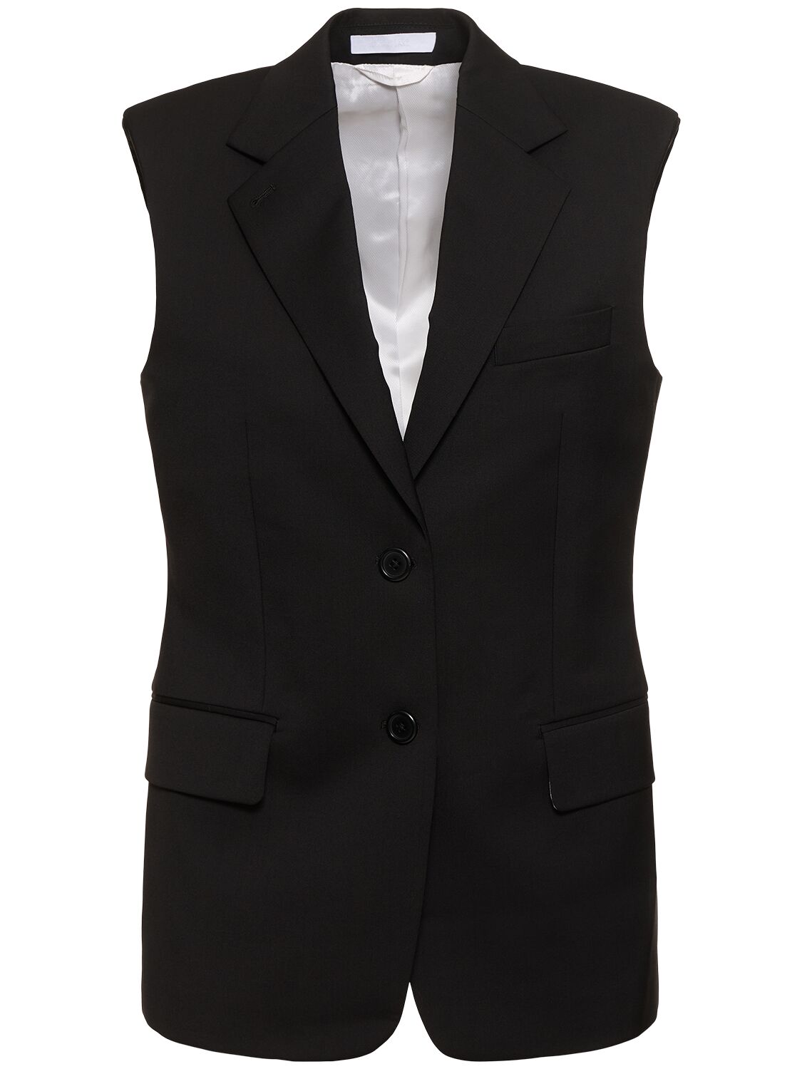 Helmut Lang Wool Blend Vest In Black