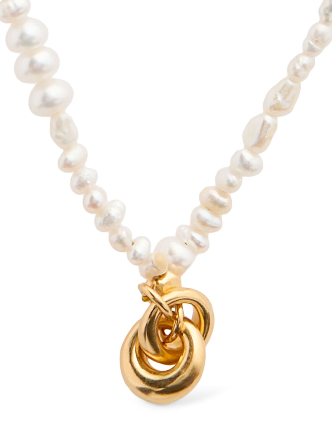 Otiumberg Link Up Pearl Necklace In Gold