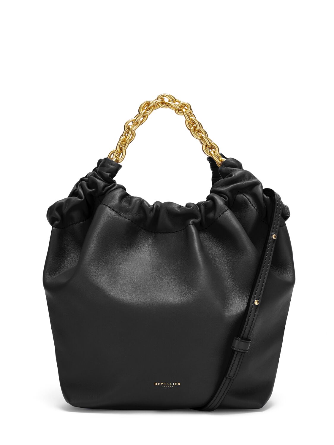 Demellier Small Miami Smooth Leather Tote Bag In Black
