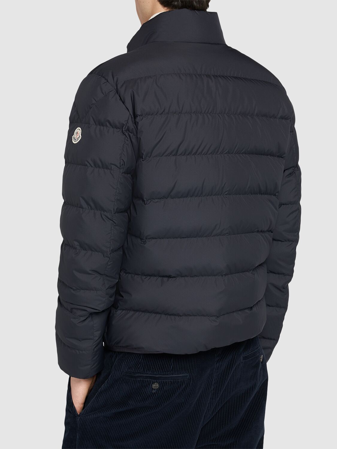 Shop Moncler Baudinet Tech Down Jacket In Midnight Blue