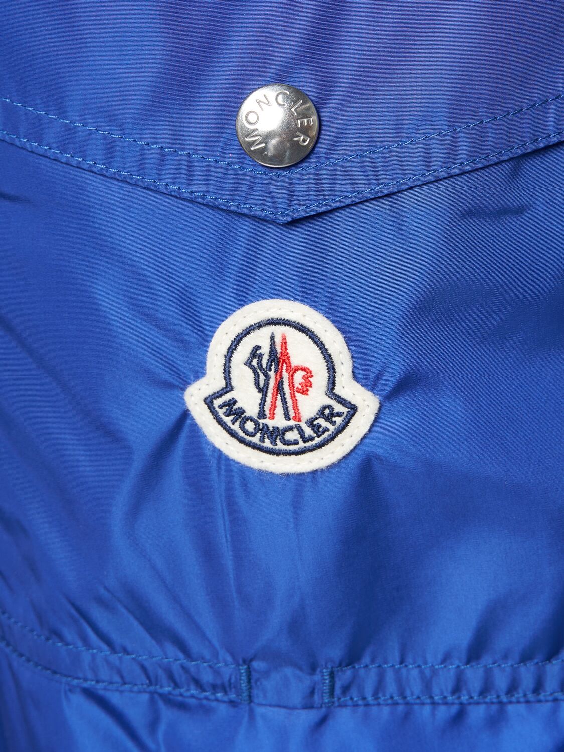 Shop Moncler Light Bi-stretch Nylon Swim Shorts In Electric Blue