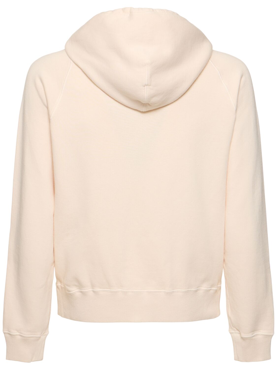 Shop Tom Ford Vintage Garment Zip Hoodie In Ivory