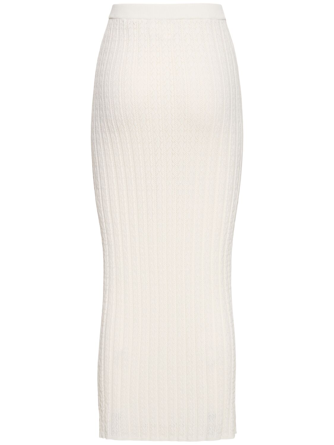 Shop Loulou Studio Dera Viscose Blend Long Skirt In Ivory