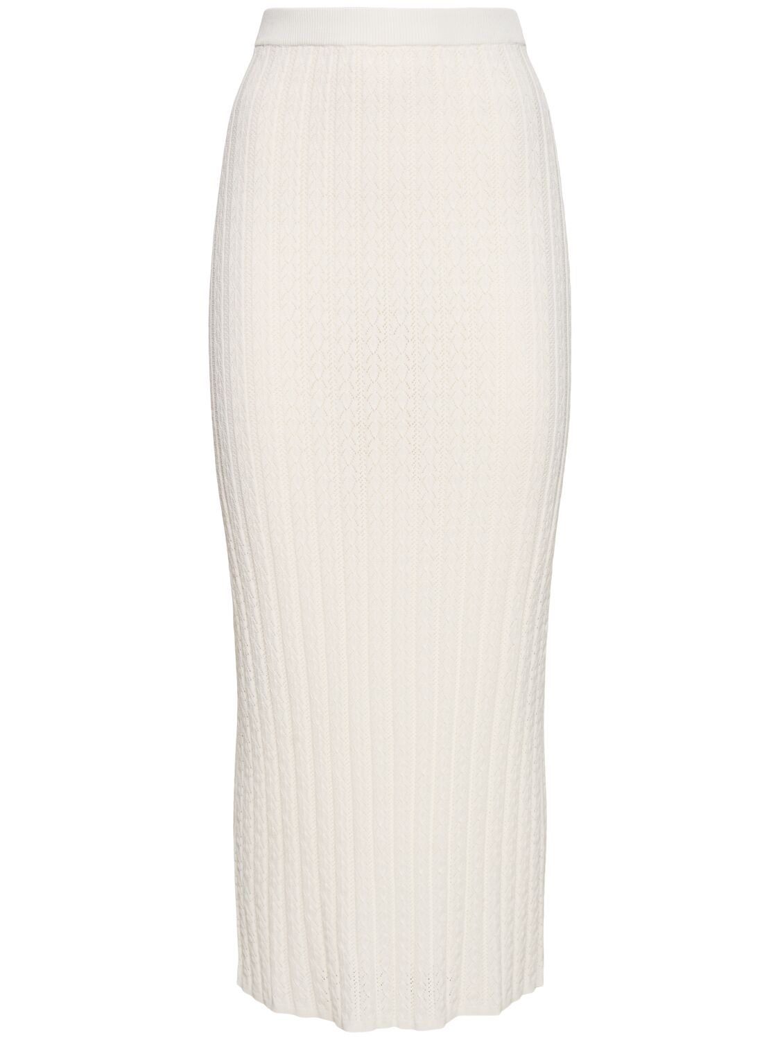 Loulou Studio Dera Viscose Blend Long Skirt In Ivory