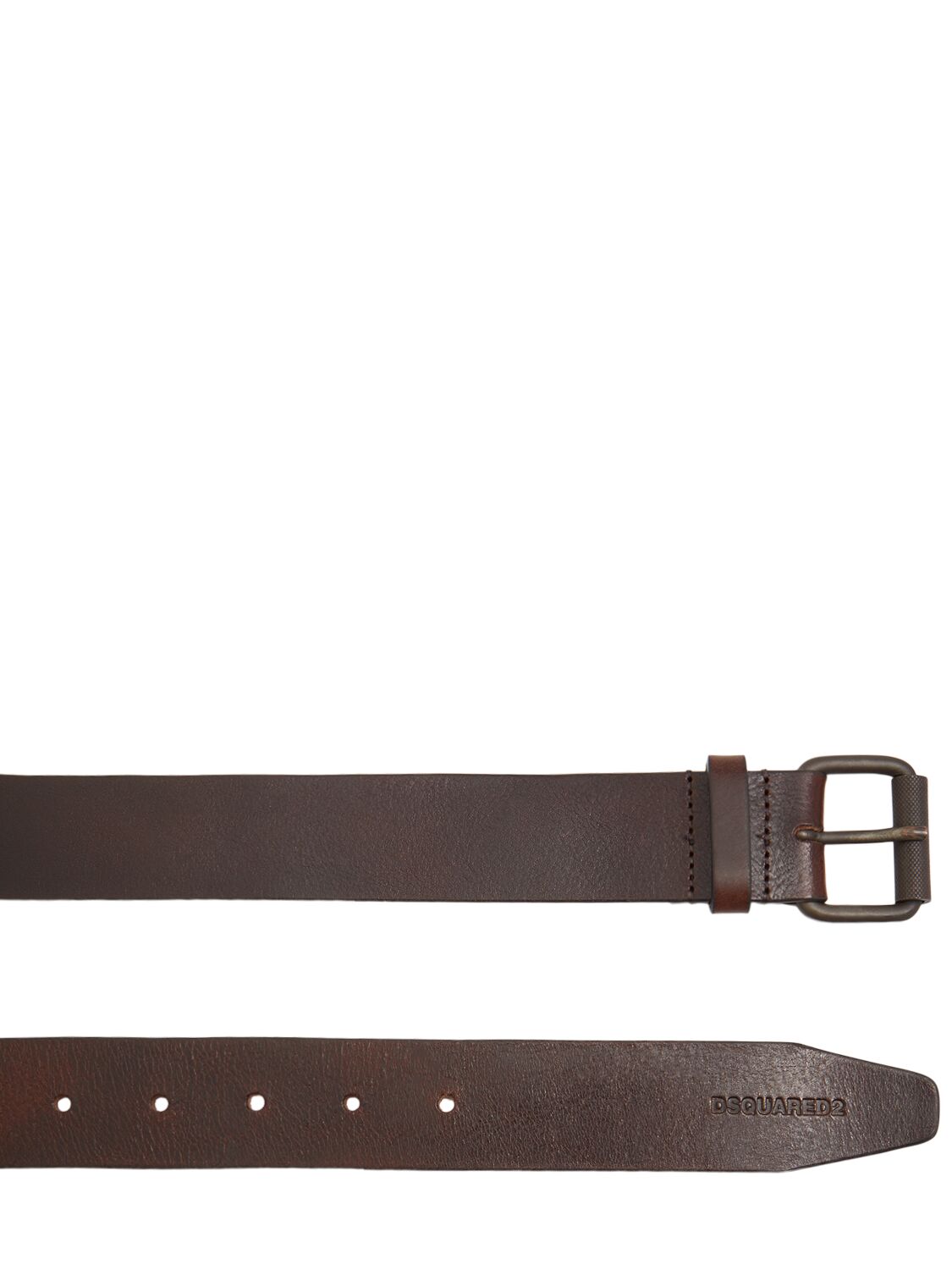 Shop Dsquared2 35mm Vintage Buckle Belt In Brown