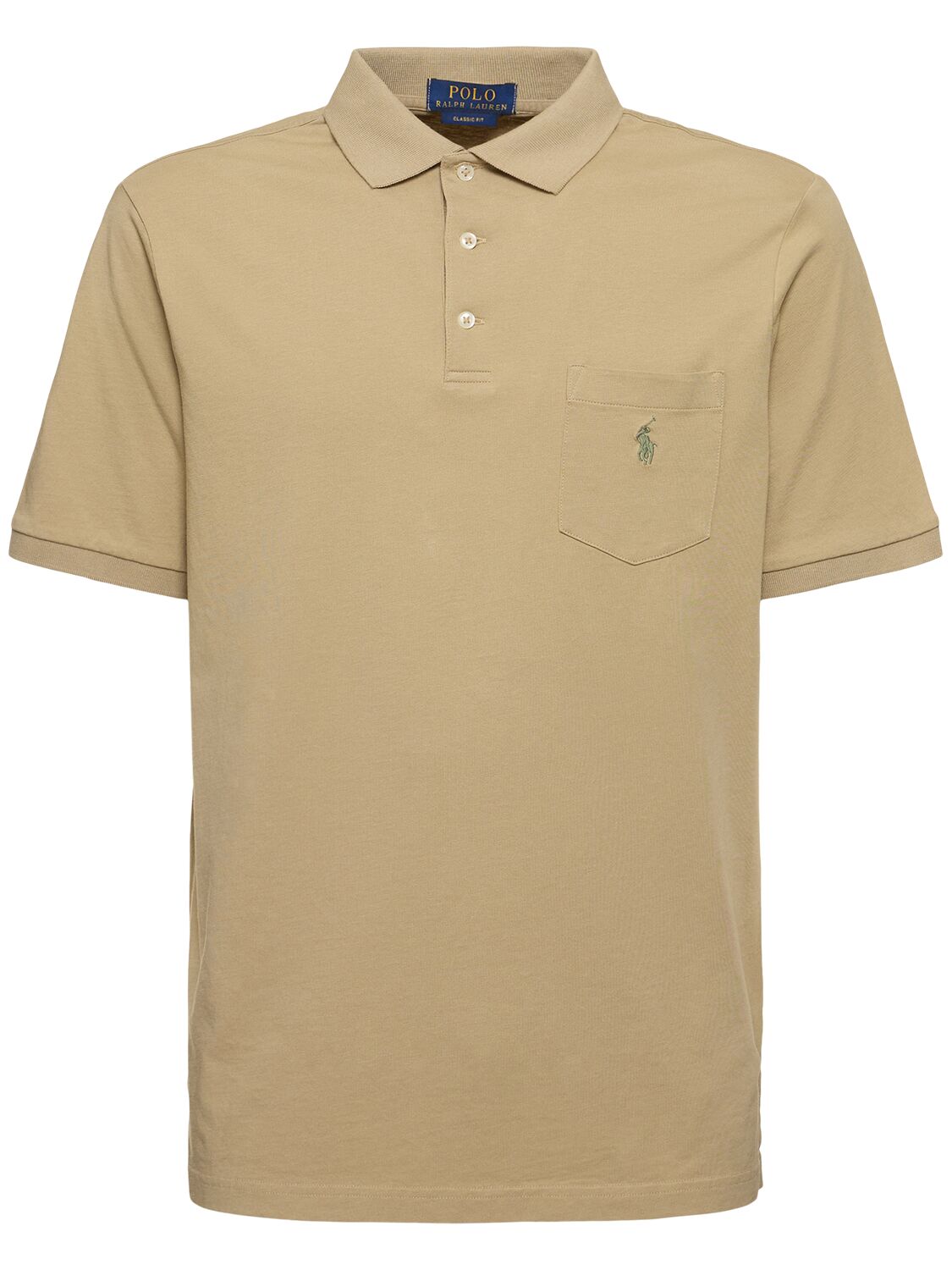 Polo Ralph Lauren Faded Polo W/ Breast Pocket In Brown