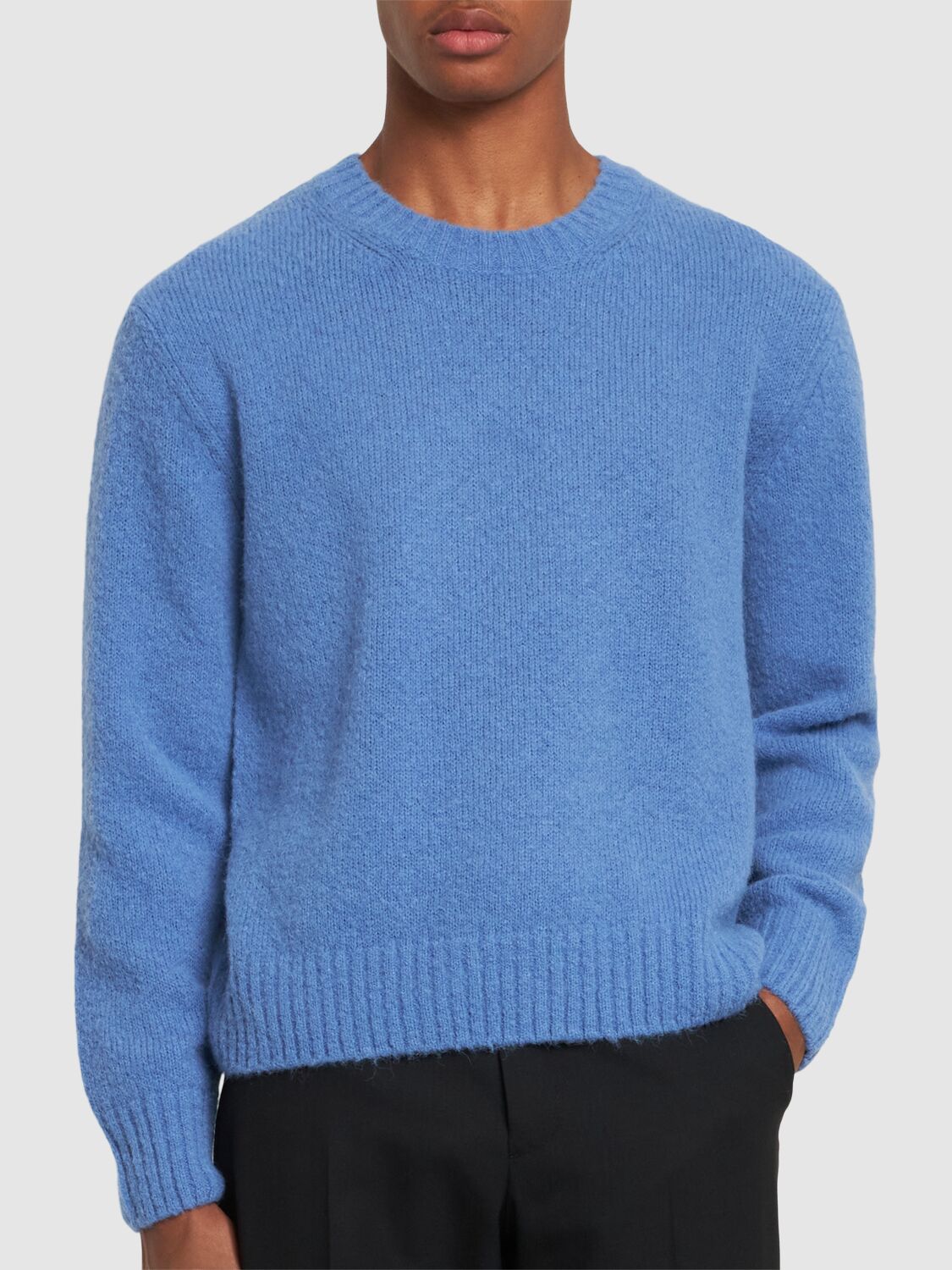 Shop Tom Ford Alpaca Blend Crewneck Sweater In Ultramarine