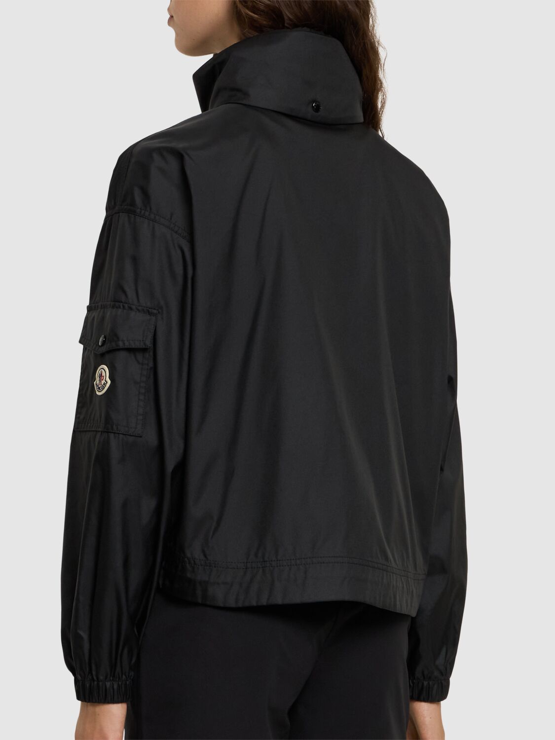 Shop Moncler Hemar Windbreaker Nylon Parka In Black