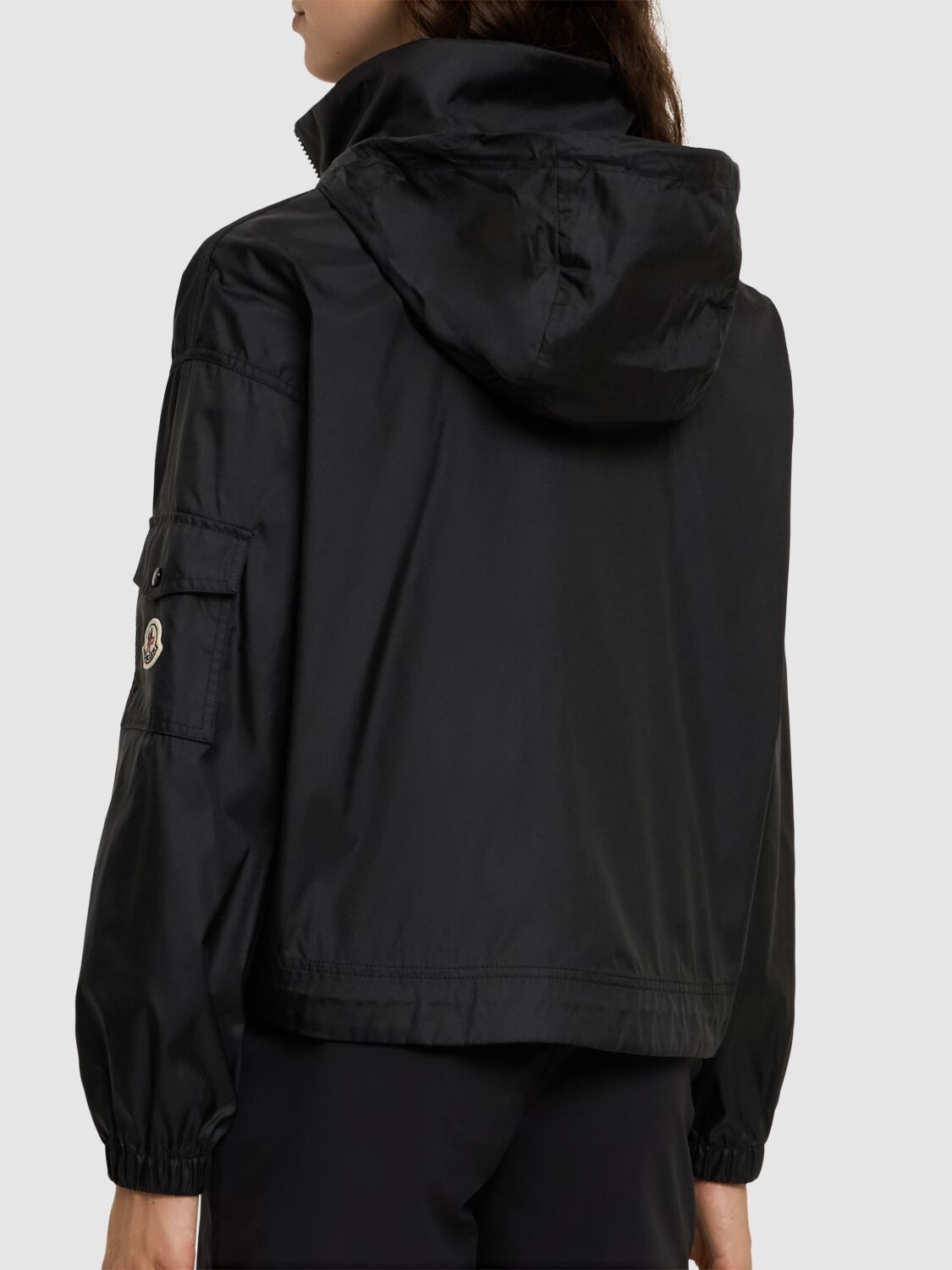 Shop Moncler Hemar Windbreaker Nylon Parka In Black