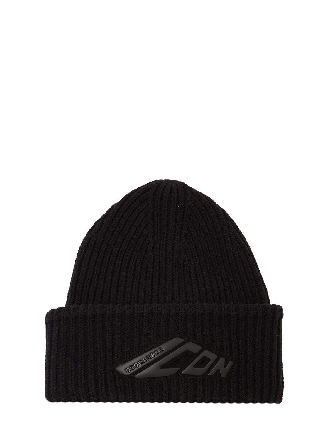 Dsquared2 Icon Wool Beanie In Black