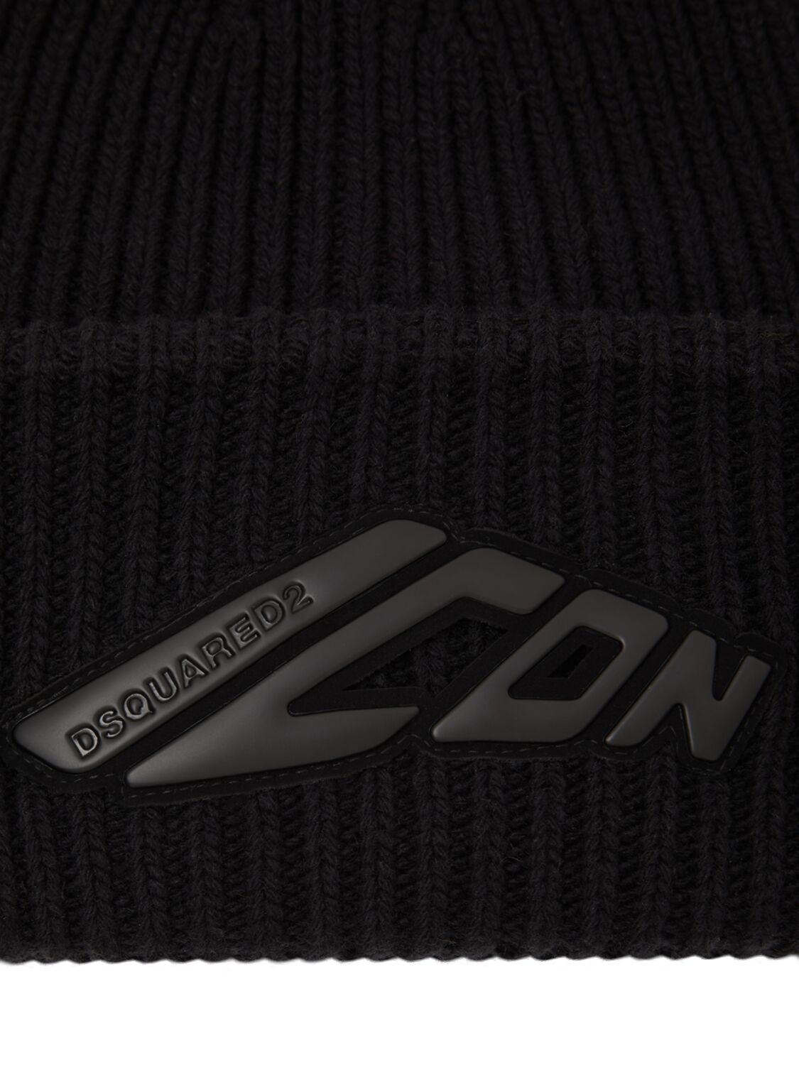 Shop Dsquared2 Icon Wool Beanie In Black