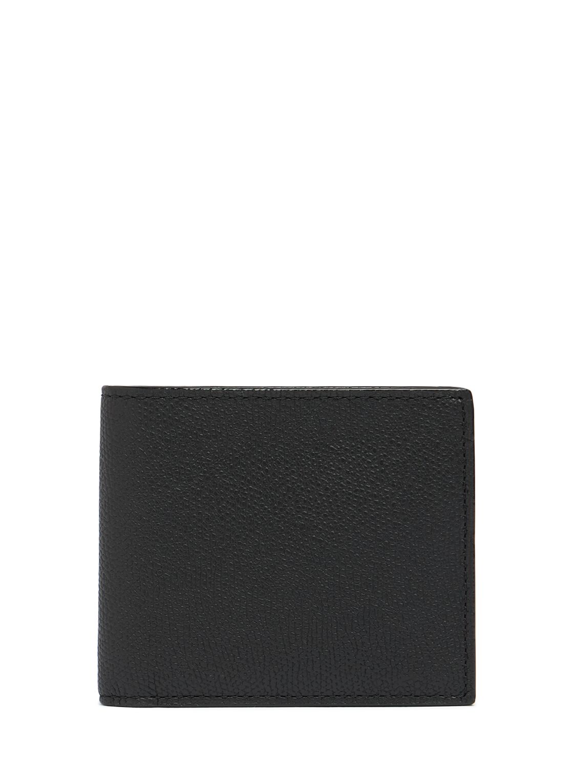 Valextra Leather Bifold Wallet In Black