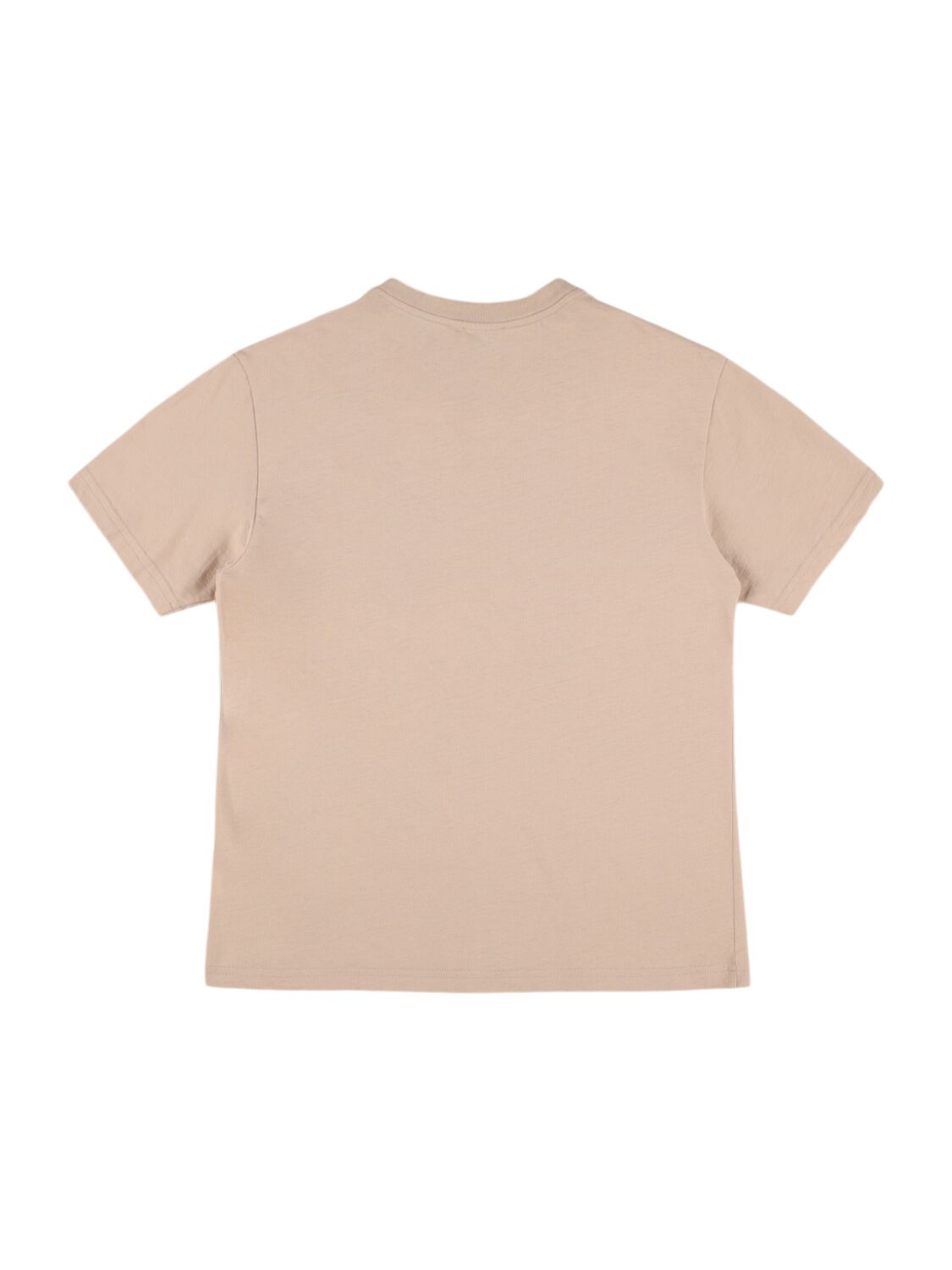Dolce & Gabbana Cotton Jersey T-shirt W/logo In Beige