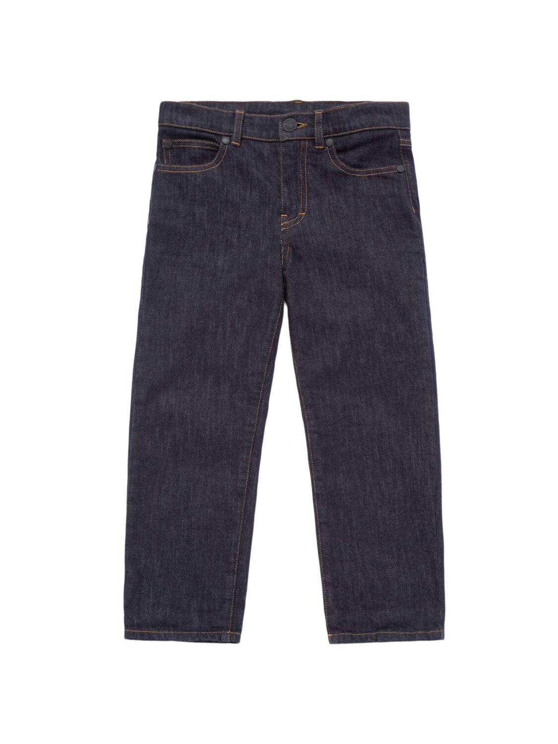 Moncler Reactive Dye Cotton Blend Denim Jeans In Dark Blue