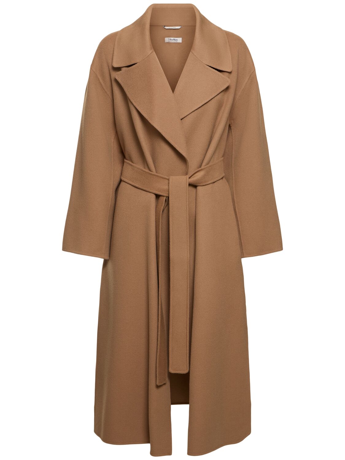 Shop 's Max Mara Olanda Wool Belted Coat In Camel