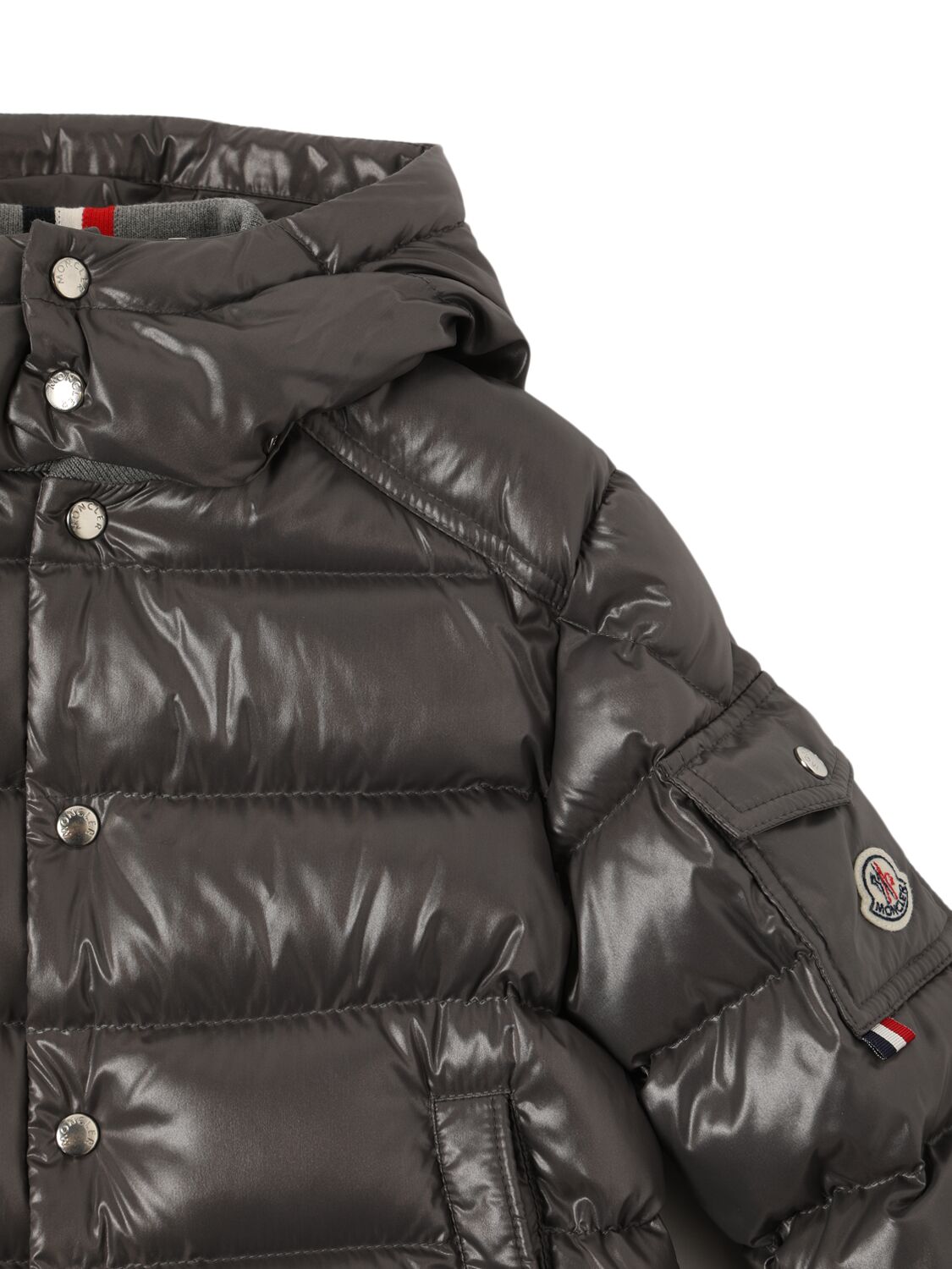 Shop Moncler Manaem Tech Down Jacket In Grey