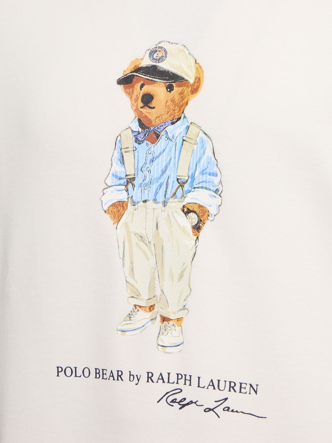 Shop Polo Ralph Lauren Bear Sweatshirt Hoodie In White