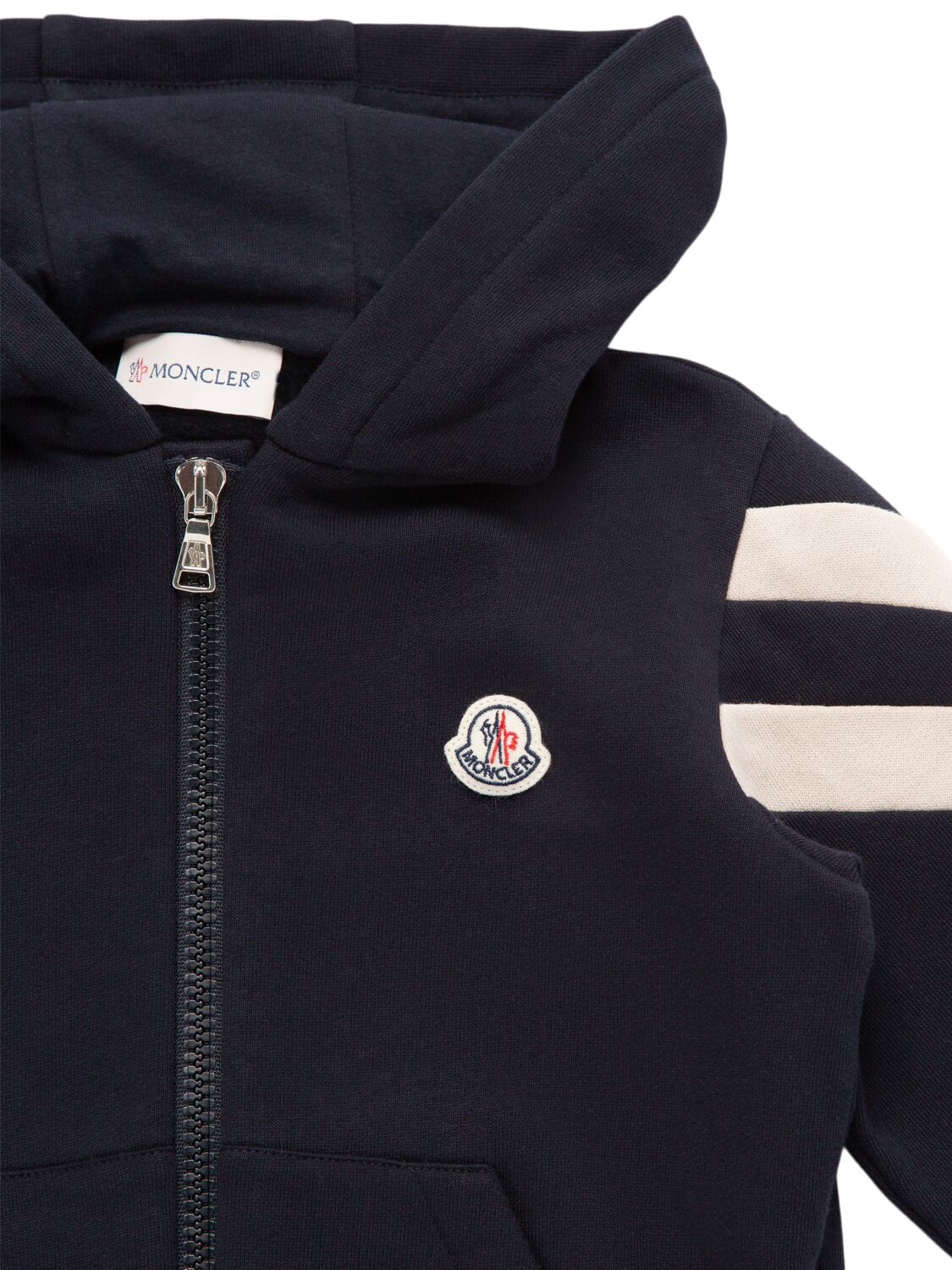 Shop Moncler Cotton Fleece Sweatshirt & Sweatpants In Midnight Blue