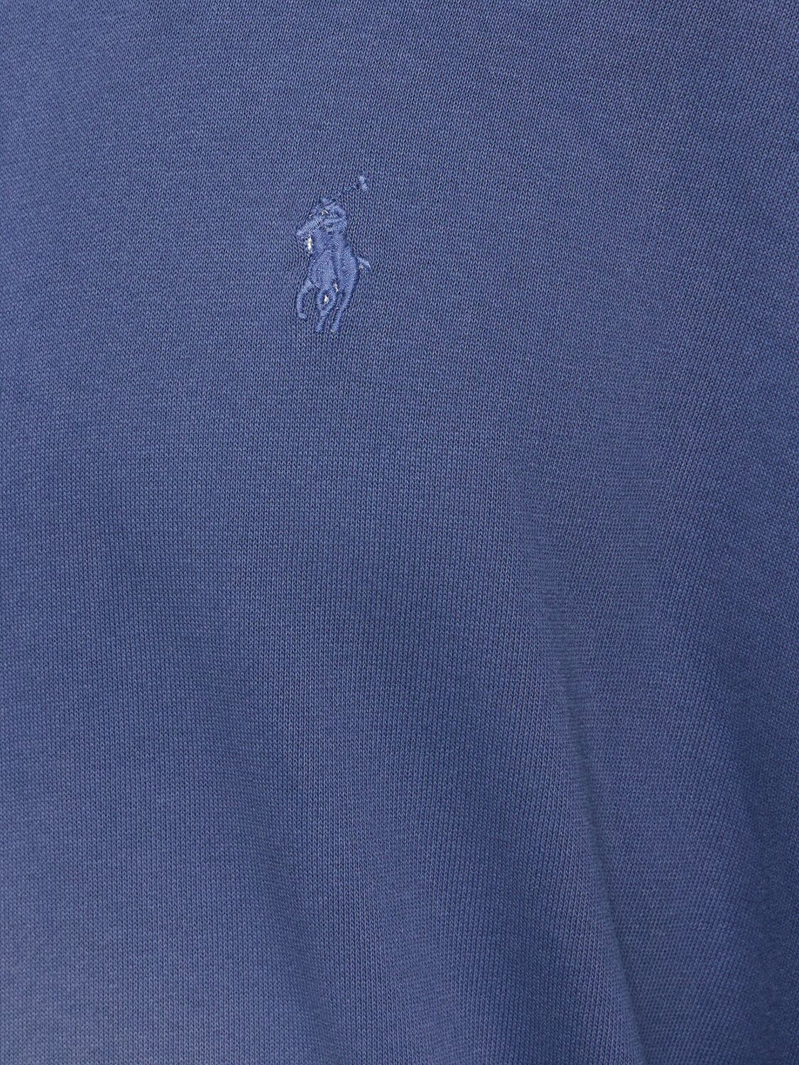 Shop Polo Ralph Lauren Faded Hoodie In Light Navy