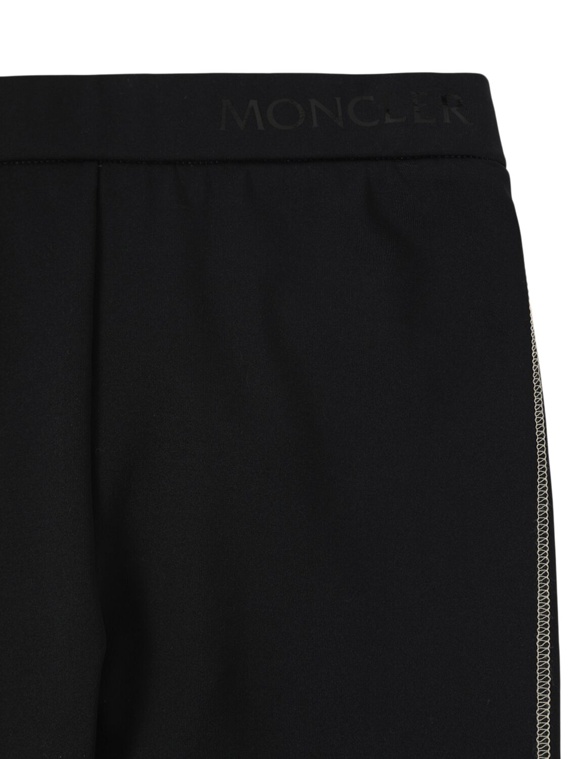 Shop Moncler Nylon Blend Leggings In Black