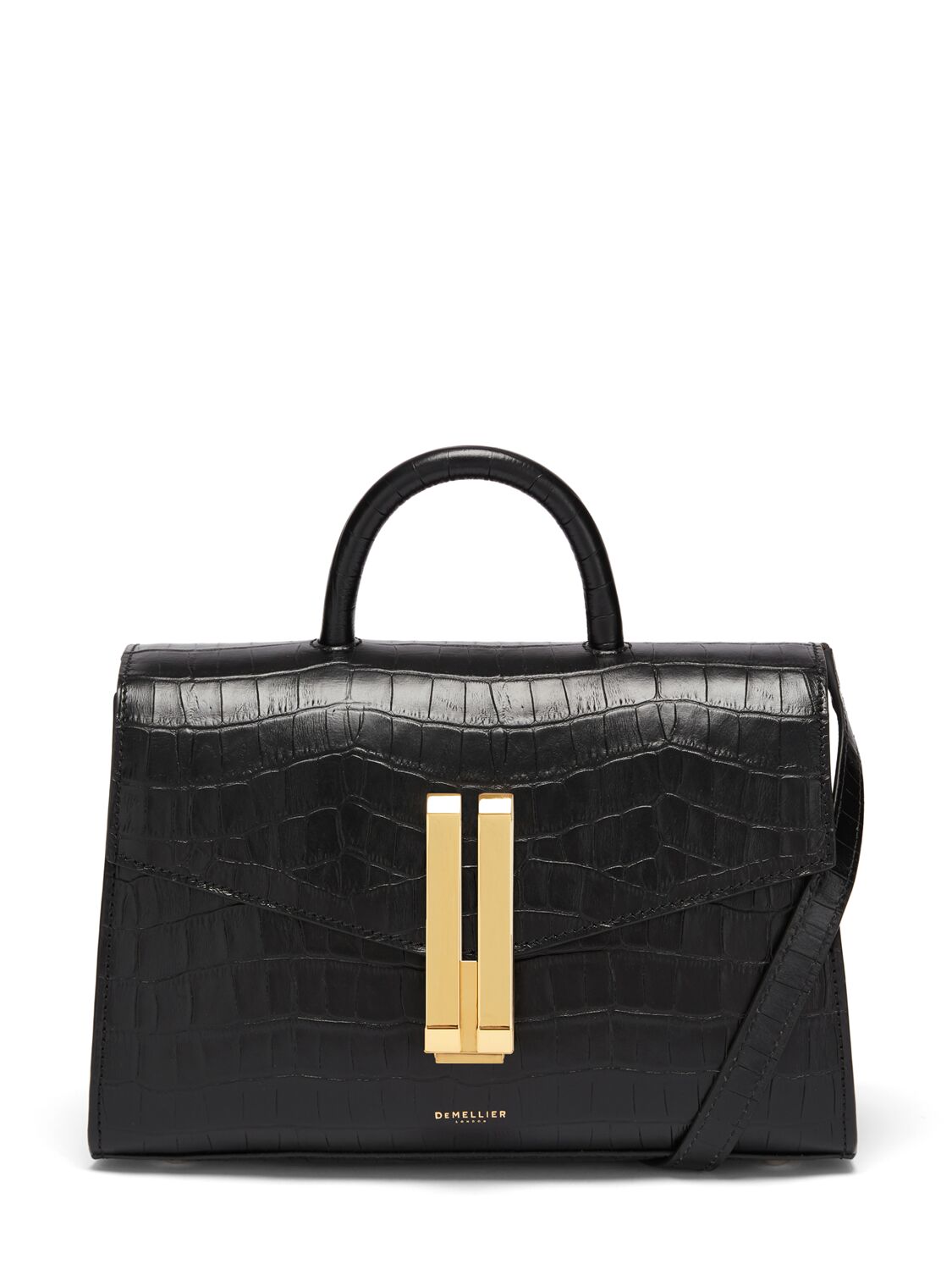 Midi Montreal Croc Embossed Leather Bag