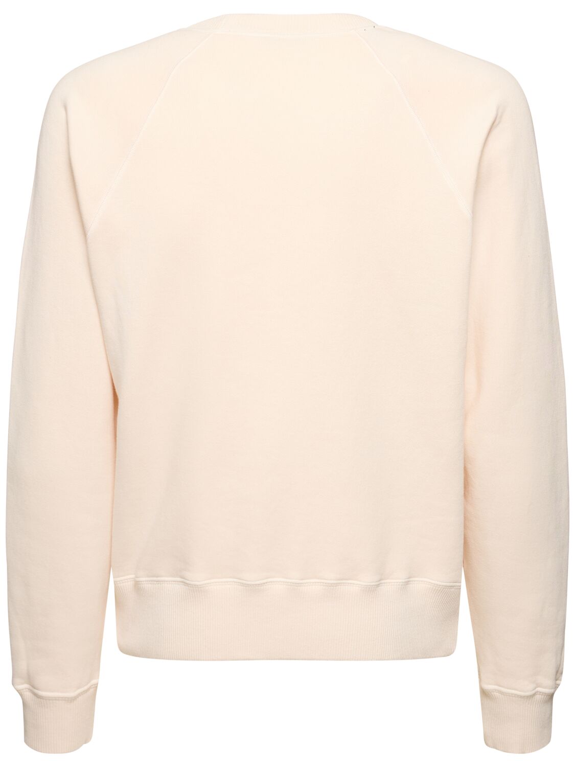 Shop Tom Ford Vintage Garment Dyed Cotton Sweatshirt In Ivory