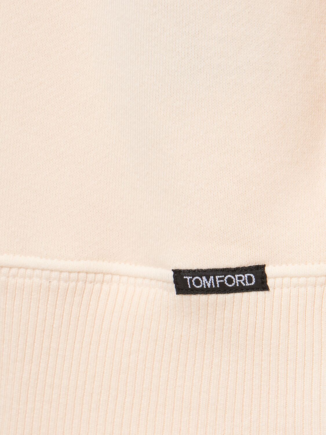 Shop Tom Ford Vintage Garment Dyed Cotton Sweatshirt In Ivory